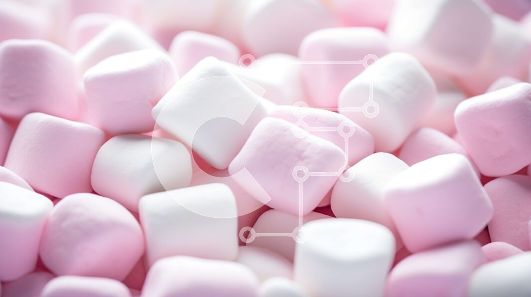 Σετ των 2 Intra Συλλεκτικό Ξύλινο Παζλ Plywood  4mm - Ροζ και Λευκά Marshmallows Σε Ξύλινο Κουτί - Διαστάσεις: 10x10 cm – 25 κομμάτια