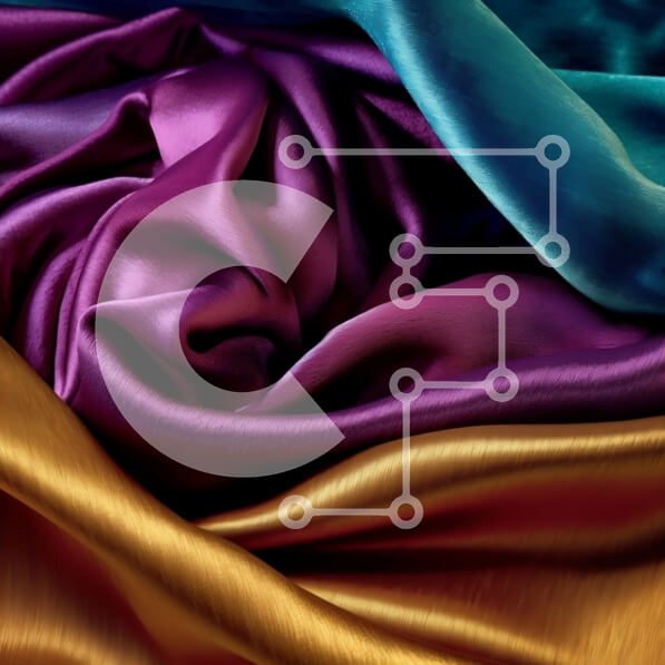 Σετ των 2 Intra Συλλεκτικό Ξύλινο Παζλ Plywood  4mm - Πολύχρωμο και γυαλιστερό μεταξωτό ύφασμα σε κοντινή απόσταση Σε Ξύλινο Κουτί - Διαστάσεις: 10x10 cm – 25 κομμάτια