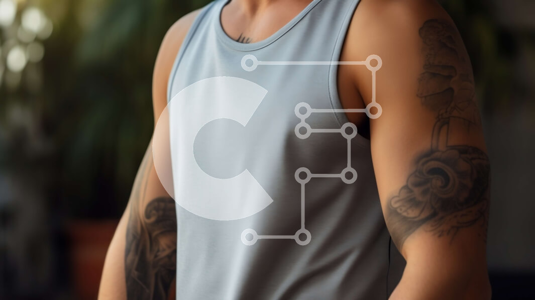 Intra Συλλεκτικό Ξύλινο Παζλ Plywood  4mm - Σοβαρός άντρας με τατουάζ Σε Ξύλινο Κουτί - Διαστάσεις Puzzle: 10x10 cm – 25 κομμάτια