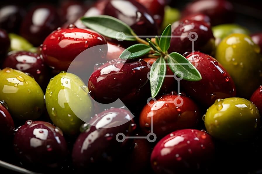 Σετ των 2 Intra Συλλεκτικό Ξύλινο Παζλ Plywood  4mm - Νόστιμο μπολ με ελιές γαρνιρισμένο με φρέσκο ​​δεντρολίβανο Σε Ξύλινο Κουτί - Διαστάσεις: 10x10 cm – 25 κομμάτια