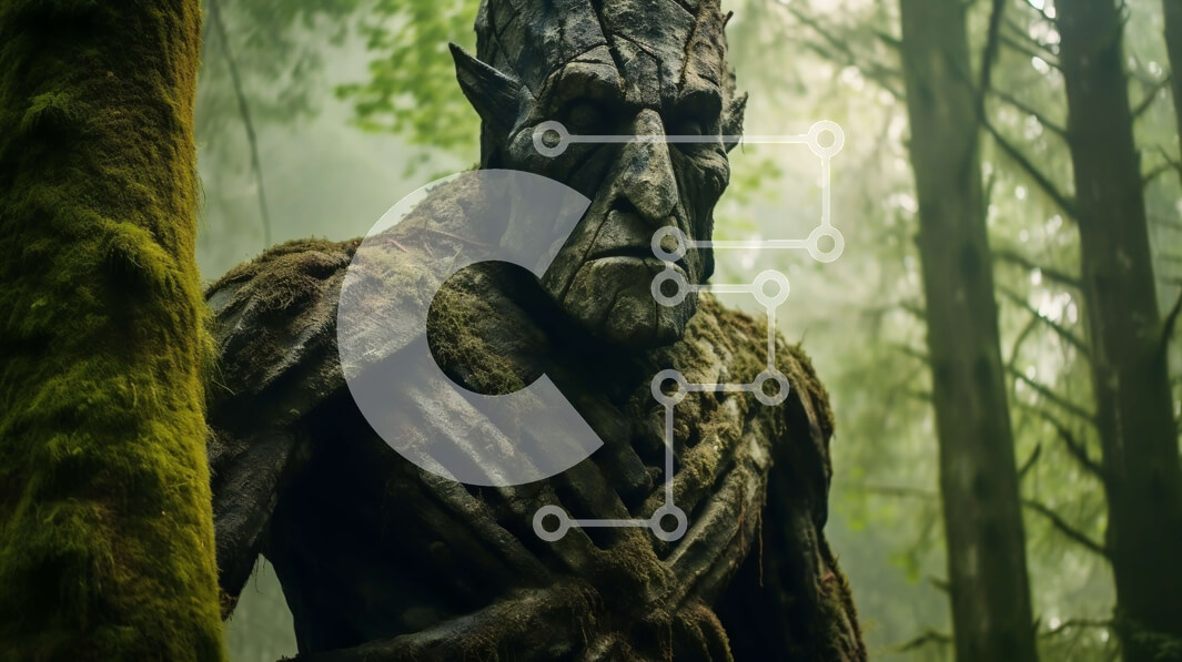 Intra Συλλεκτικό Ξύλινο Παζλ Plywood  4mm - Γναρισμένος αρχαίος κορμός δέντρου με βρύα και λειχήνες - Φωτογραφία από κοντά Σε Ξύλινο Κουτί - Διαστάσεις: 10x10 cm – 25 κομμάτια