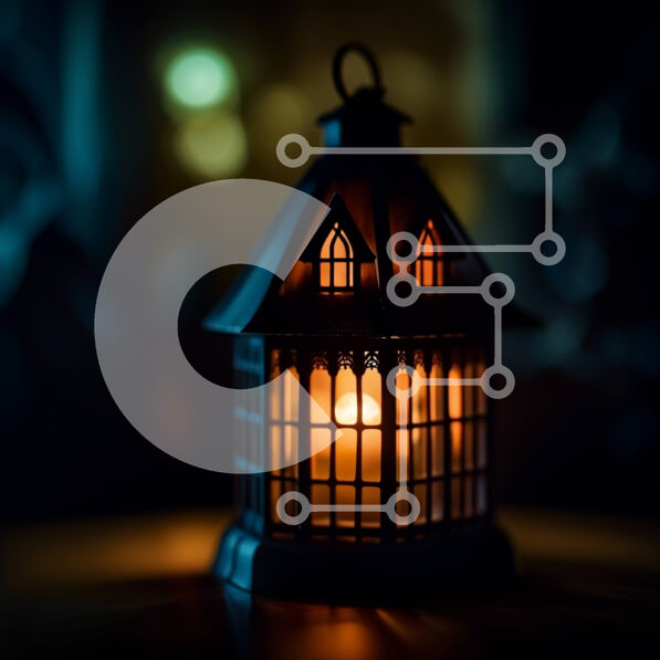 Intra Συλλεκτικό Ξύλινο Παζλ Plywood  4mm - Mood Lighting: Ένα αναμμένο κερί σε ένα σκοτεινό δωμάτιο Σε Ξύλινο Κουτί - Διαστάσεις Puzzle: 10x10 cm – 25 κομμάτια