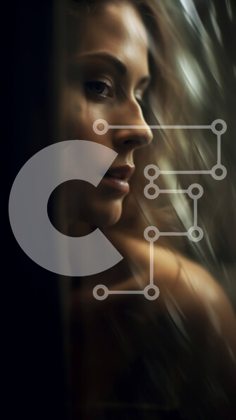 Intra Συλλεκτικό Ξύλινο Παζλ Plywood  4mm - Πανέμορφη γυναίκα που θαυμάζει τη θέα στην πόλη τη νύχτα μέσα από το παράθυρό της Σε Ξύλινο Κουτί - Διαστάσεις Puzzle: 10x10 cm – 25 κομμάτια