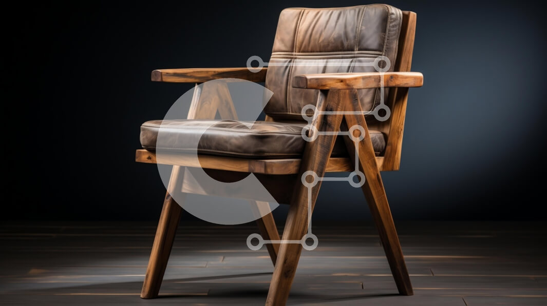 Intra Συλλεκτικό Ξύλινο Παζλ Plywood  4mm - Κομψή Ξύλινη Καρέκλα με Δερμάτινο Κάθισμα Σε Ξύλινο Κουτί - Διαστάσεις Puzzle: 10x10 cm – 25 κομμάτια