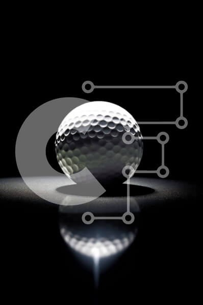 Intra Συλλεκτικό Ξύλινο Παζλ Plywood  4mm - Λευκή μπάλα του γκολφ σε μαύρη επιφάνεια Σε Ξύλινο Κουτί - Διαστάσεις Puzzle: 10x10 cm – 25 κομμάτια