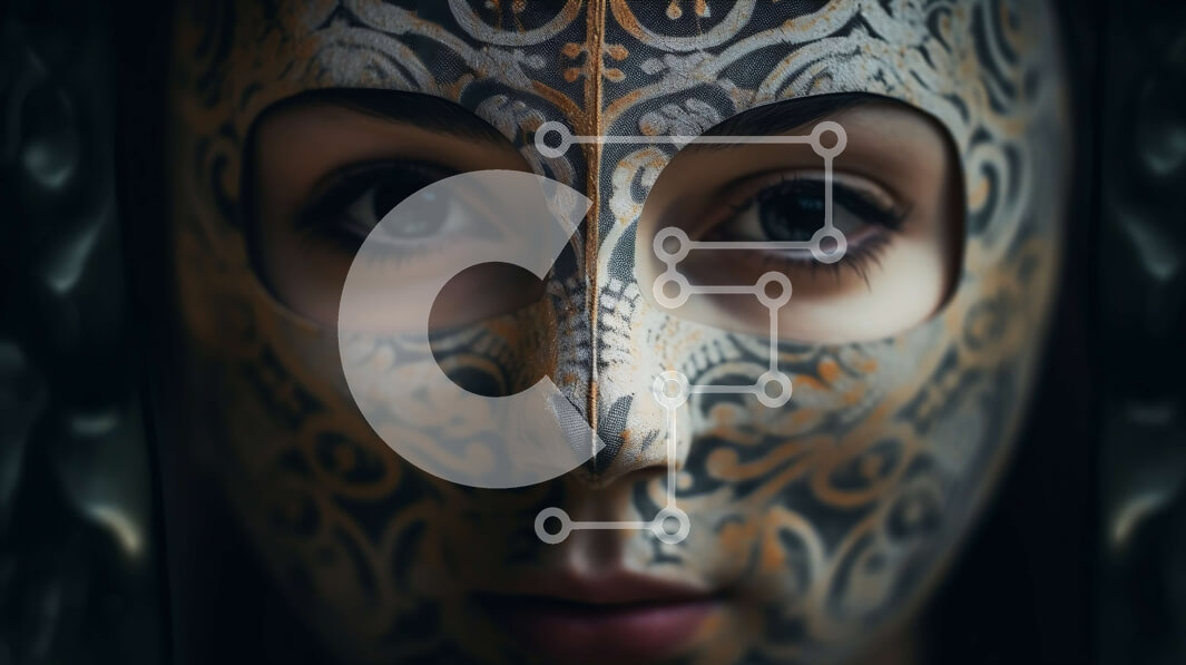 Intra Συλλεκτικό Ξύλινο Παζλ Plywood  4mm - Γυναίκα με χρυσή μάσκα - περίπλοκο σχέδιο και σοβαρή έκφραση Σε Ξύλινο Κουτί - Διαστάσεις Puzzle: 10x10 cm – 25 κομμάτια