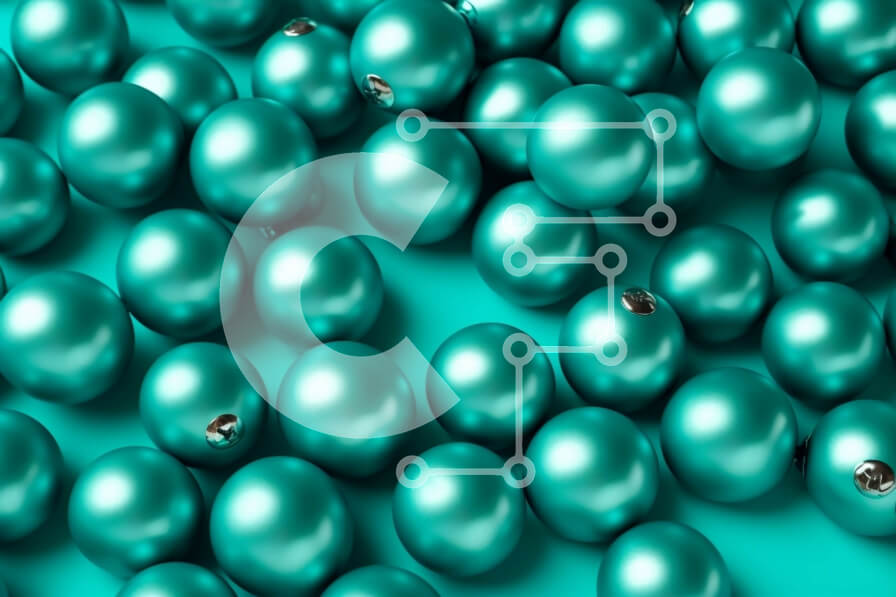 Intra Συλλεκτικό Ξύλινο Παζλ Plywood  4mm - Εκπληκτική κινηματογράφηση σε πρώτο πλάνο με πράσινα μαργαριτάρια σε ένα ζωντανό τιρκουάζ φόντο Σε Ξύλινο Κουτί - Διαστάσεις Puzzle: 10x10 cm – 25 κομμάτια