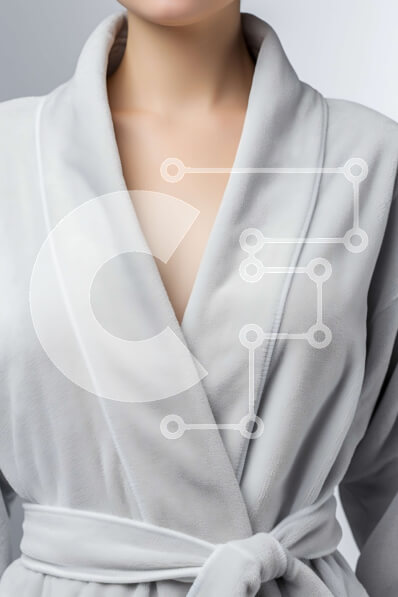 Intra Συλλεκτικό Ξύλινο Παζλ Plywood  4mm - Γυναίκα με λευκό μπουρνούζι με ζώνη Σε Ξύλινο Κουτί - Διαστάσεις Puzzle: 10x10 cm – 25 κομμάτια