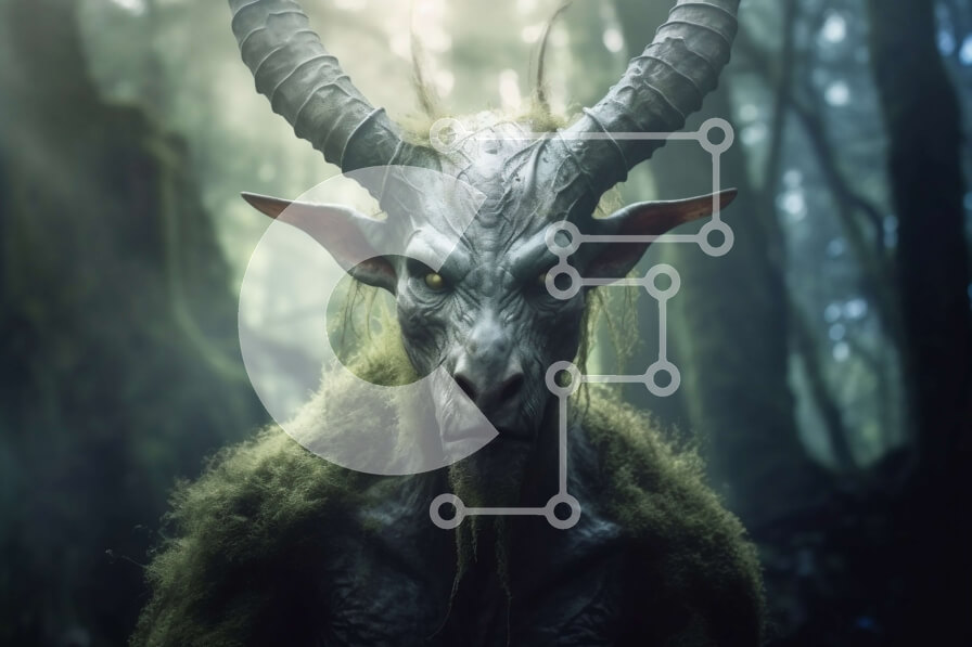 Intra Συλλεκτικό Ξύλινο Παζλ Plywood  4mm - Μυστηριώδης φωτογραφία ενός μυθικού πλάσματος σε ένα σκοτεινό δάσος Σε Ξύλινο Κουτί - Διαστάσεις: 10x10 cm – 25 κομμάτια