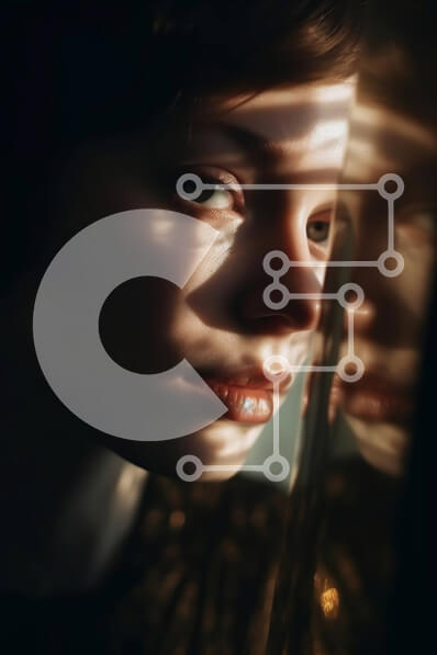 Intra Συλλεκτικό Ξύλινο Παζλ Plywood  4mm - Σοβαρή γυναίκα με μαύρο φόρεμα που κοιτάζει έξω από το παράθυρο Σε Ξύλινο Κουτί - Διαστάσεις Puzzle: 10x10 cm – 25 κομμάτια