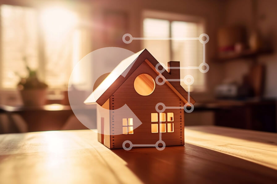 Intra Συλλεκτικό Ξύλινο Παζλ Plywood  4mm - Όμορφη εικόνα ενός άνετου ξύλινου σπιτιού με κήπο Σε Ξύλινο Κουτί - Διαστάσεις Puzzle: 10x10 cm – 25 κομμάτια