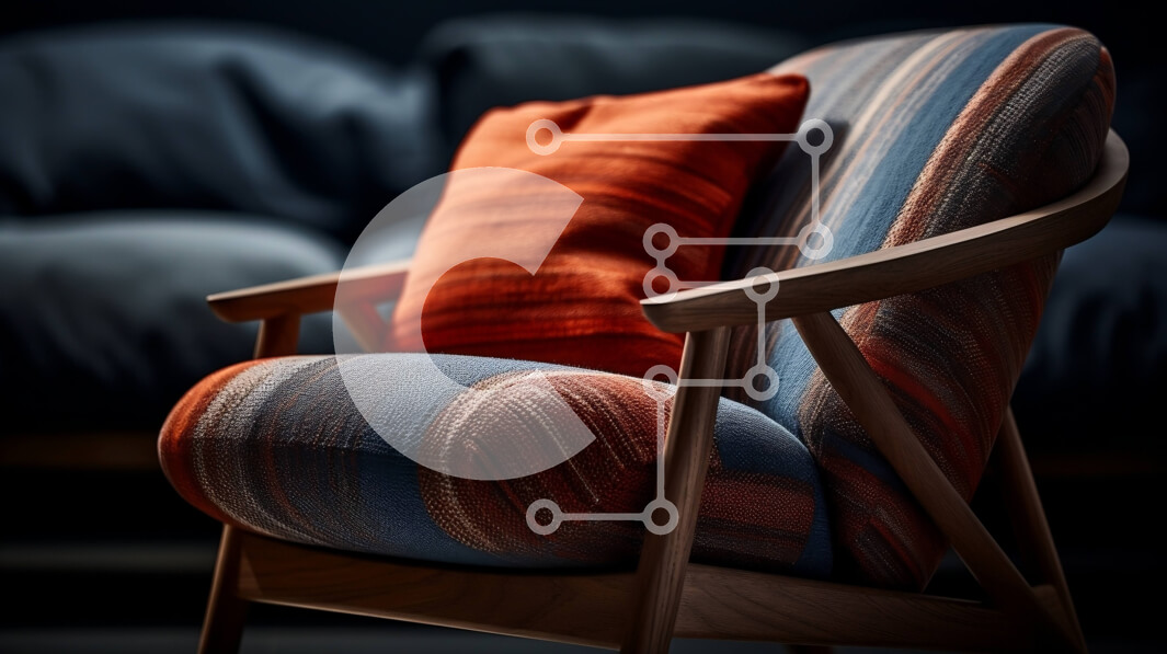 Intra Συλλεκτικό Ξύλινο Παζλ Plywood  4mm - Ριγέ Καρέκλα με Ξύλινο Σκελετό Σε Ξύλινο Κουτί - Διαστάσεις Puzzle: 10x10 cm – 25 κομμάτια