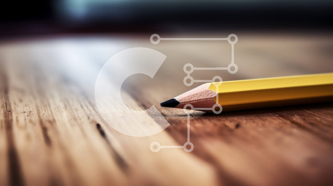 Intra Συλλεκτικό Ξύλινο Παζλ Plywood  4mm - Κίτρινο μολύβι σε ημιτελές ξύλινο τραπέζι Σε Ξύλινο Κουτί - Διαστάσεις: 10x10 cm – 25 κομμάτια