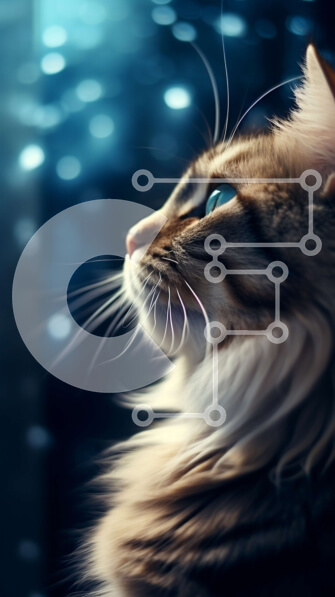 Σετ των 2 Intra Συλλεκτικό Ξύλινο Παζλ Plywood  4mm - Αξιολάτρευτη εικόνα της χνουδωτής γάτας που κοιτάζει έξω από το παράθυρο τη βροχερή νύχτα Σε Ξύλινο Κουτί - Διαστάσεις: 10x10 cm – 25 κομμάτια