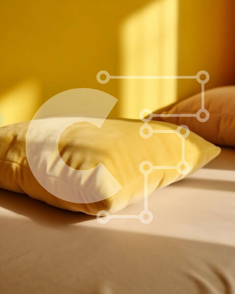 Intra Συλλεκτικό Ξύλινο Παζλ Plywood  4mm - Άνετο υπνοδωμάτιο με κίτρινα μαξιλάρια και ηλιαχτίδα που λάμπει μέσα από το παράθυρο Σε Ξύλινο Κουτί - Διαστάσεις Puzzle: 10x10 cm – 25 κομμάτια