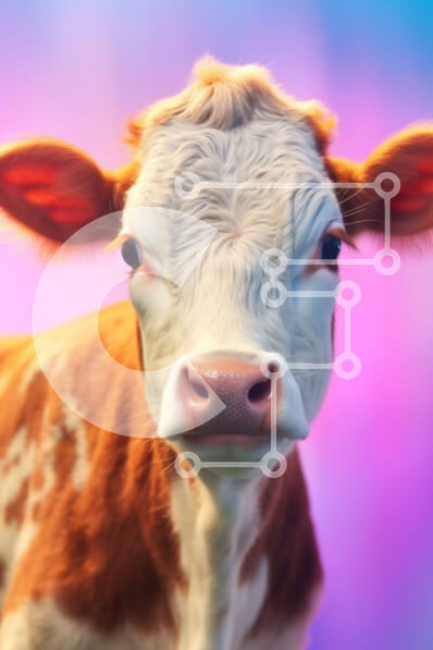 Σετ των 2 Intra Συλλεκτικό Ξύλινο Παζλ Plywood  4mm - Αγελάδα με καφετιές και άσπρες κηλίδες στο χορταριασμένο χωράφι Σε Ξύλινο Κουτί - Διαστάσεις: 10x10 cm – 25 κομμάτια