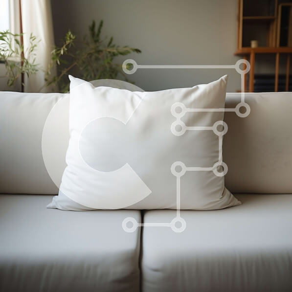 Intra Συλλεκτικό Ξύλινο Παζλ Plywood  4mm - Λευκός καναπές με μαξιλάρι στο σαλόνι Σε Ξύλινο Κουτί - Διαστάσεις Puzzle: 10x10 cm – 25 κομμάτια