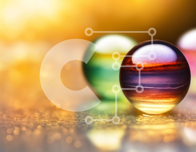 Intra Συλλεκτικό Ξύλινο Παζλ Plywood  4mm - Ομάδα πολύχρωμων μαρμάρων σε γυαλιστερή επιφάνεια Σε Ξύλινο Κουτί - Διαστάσεις Puzzle: 10x10 cm – 25 κομμάτια