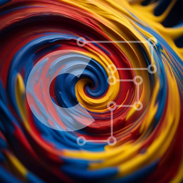 Intra Συλλεκτικό Ξύλινο Παζλ Plywood  4mm - Ζωντανή και δυναμική βαφή που στροβιλίζεται στον καμβά Σε Ξύλινο Κουτί - Διαστάσεις Puzzle: 10x10 cm – 25 κομμάτια