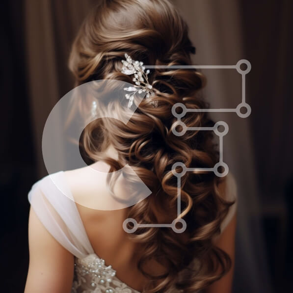 Σετ των 2 Intra Συλλεκτικό Ξύλινο Παζλ Plywood  4mm - Εκπληκτική φωτογραφία μιας νύφης με νυφικό με μακρύ πέπλο και ανθοδέσμη Σε Ξύλινο Κουτί - Διαστάσεις: 10x10 cm – 25 κομμάτια