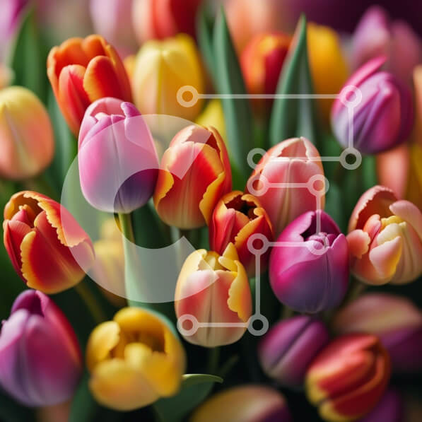 Intra Συλλεκτικό Ξύλινο Παζλ Plywood  4mm - Ζωντανή διάταξη τουλίπας σε ένα όμορφο βάζο Σε Ξύλινο Κουτί - Διαστάσεις: 10x10 cm – 25 κομμάτια