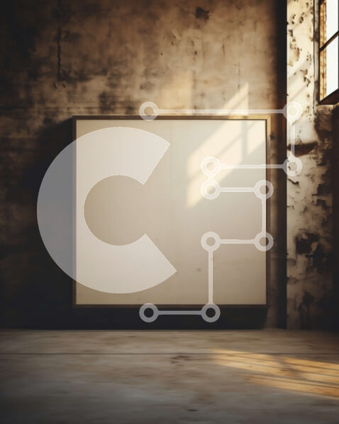 Intra Συλλεκτικό Ξύλινο Παζλ Plywood  4mm - Άδειο δωμάτιο με τοίχους από μπετόν και μεγάλο παράθυρο Σε Ξύλινο Κουτί - Διαστάσεις Puzzle: 10x10 cm – 25 κομμάτια