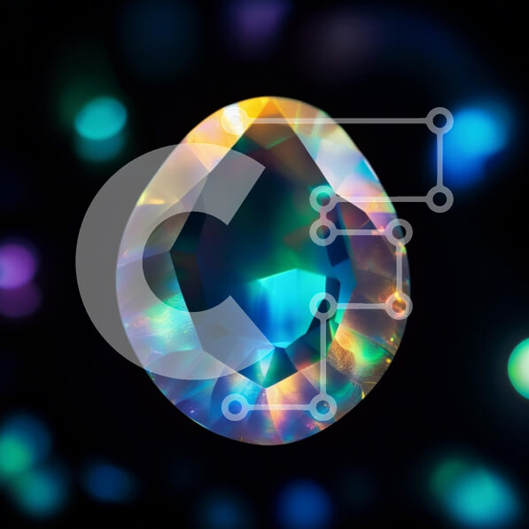 Σετ των 2 Intra Συλλεκτικό Ξύλινο Παζλ Plywood  4mm - Εκπληκτική κινηματογράφηση σε πρώτο πλάνο ενός πολύχρωμου πολύτιμου λίθου Σε Ξύλινο Κουτί - Διαστάσεις: 10x10 cm – 25 κομμάτια