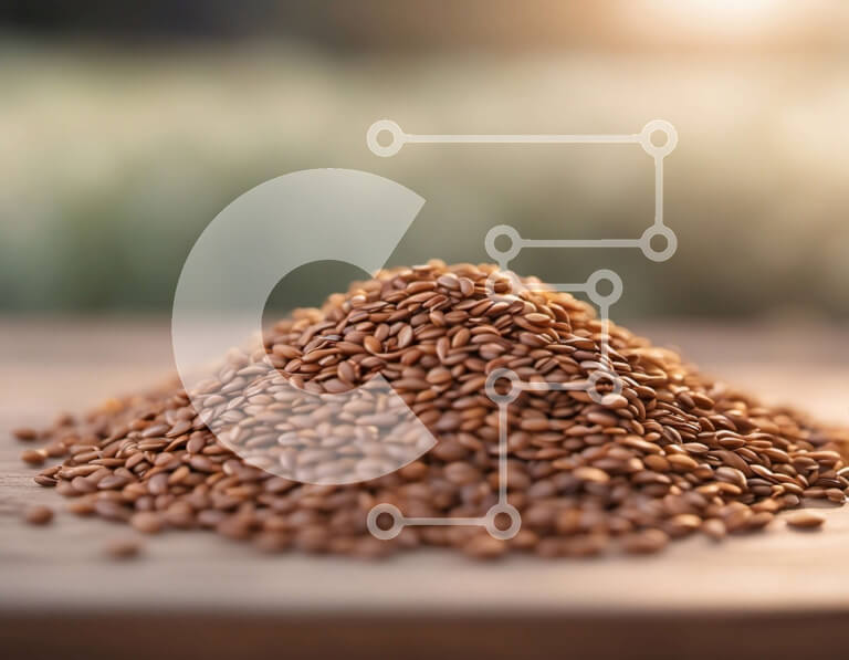 Intra Συλλεκτικό Ξύλινο Παζλ Plywood  4mm - Κοντινό πλάνο καφέ σπόρων σε ξύλινη επιφάνεια Σε Ξύλινο Κουτί - Διαστάσεις: 10x10 cm – 25 κομμάτια