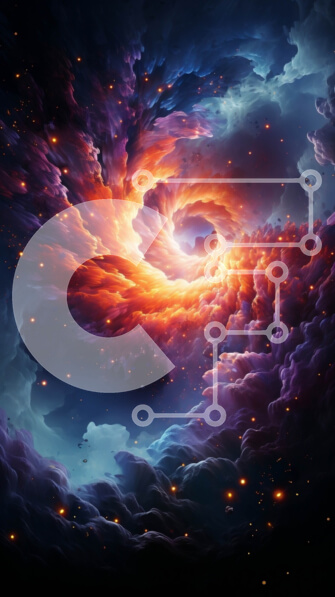 Intra Συλλεκτικό Ξύλινο Παζλ Plywood  4mm - Εκπληκτική εικόνα μιας περιστρεφόμενης δίνης αερίου και σκόνης στο διάστημα Σε Ξύλινο Κουτί - Διαστάσεις Puzzle: 10x10 cm – 25 κομμάτια