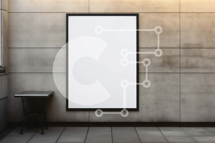 Intra Συλλεκτικό Ξύλινο Παζλ Plywood  4mm - Κενός λευκός καμβάς σε τσιμεντένιο τοίχο σε δωμάτιο με ξύλινο πάτωμα Σε Ξύλινο Κουτί - Διαστάσεις Puzzle: 10x10 cm – 25 κομμάτια