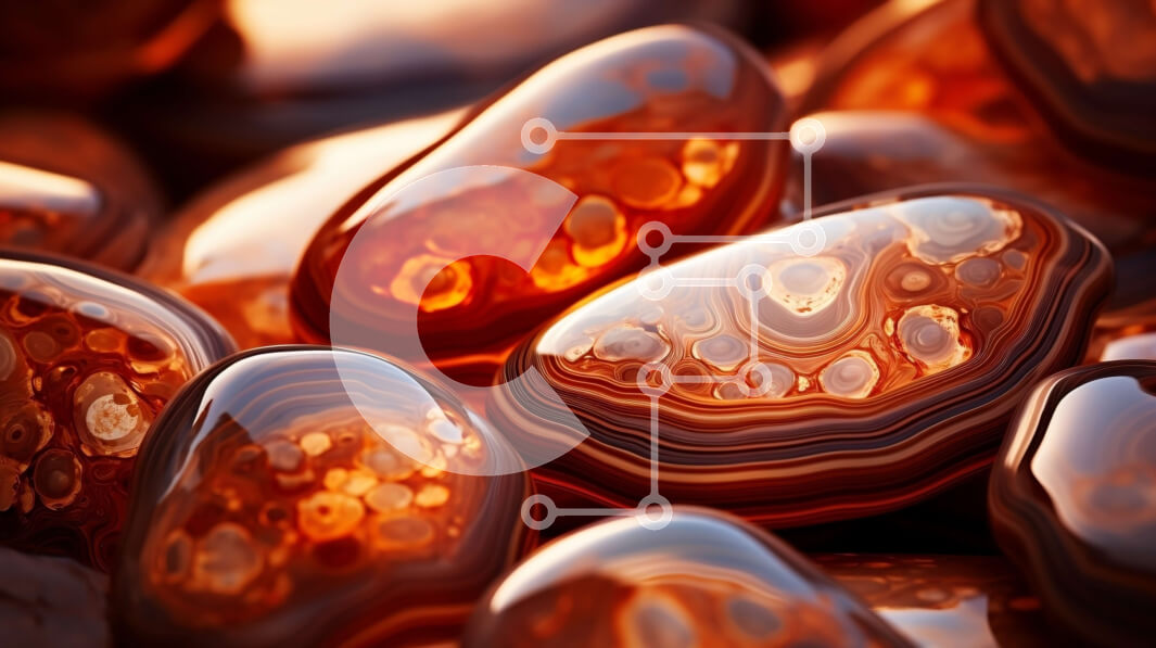 Intra Συλλεκτικό Ξύλινο Παζλ Plywood  4mm - Άποψη από κοντά στιλβωμένων πορτοκαλί βράχων Σε Ξύλινο Κουτί - Διαστάσεις: 10x10 cm – 25 κομμάτια