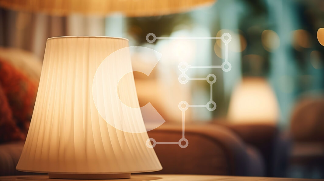 Intra Συλλεκτικό Ξύλινο Παζλ Plywood  4mm - Λευκό φωτιστικό σε ξύλινο τραπέζι μπροστά από τον καναπέ Σε Ξύλινο Κουτί - Διαστάσεις Puzzle: 10x10 cm – 25 κομμάτια