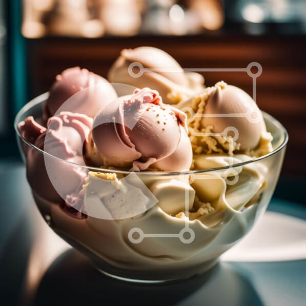 Σετ των 2 Intra Συλλεκτικό Ξύλινο Παζλ Plywood  4mm - Νόστιμο μπολ παγωτό με διάφορες γεύσεις Σε Ξύλινο Κουτί - Διαστάσεις: 10x10 cm – 25 κομμάτια