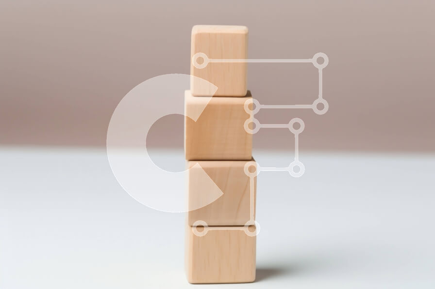 Intra Συλλεκτικό Ξύλινο Παζλ Plywood  4mm - Πολύχρωμος ξύλινος πύργος με τρία τετράγωνα Σε Ξύλινο Κουτί - Διαστάσεις: 10x10 cm – 25 κομμάτια