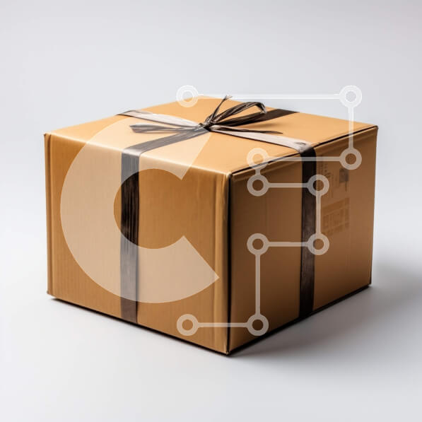 Intra Συλλεκτικό Ξύλινο Παζλ Plywood  4mm - Όμορφη εικόνα από καφέ χαρτόκουτο με μαύρη κορδέλα Σε Ξύλινο Κουτί - Διαστάσεις: 10x10 cm – 25 κομμάτια