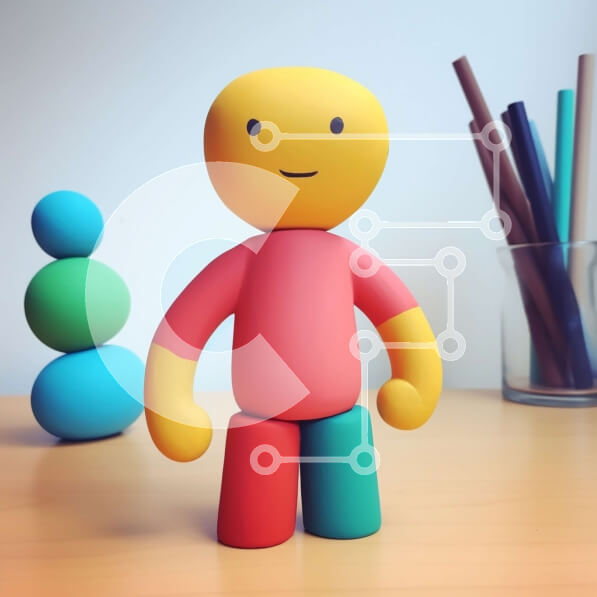 Intra Συλλεκτικό Ξύλινο Παζλ Plywood  4mm - Πολύχρωμο παιχνίδι φιγούρα με μολύβια και στυλό Σε Ξύλινο Κουτί - Διαστάσεις: 10x10 cm – 25 κομμάτια