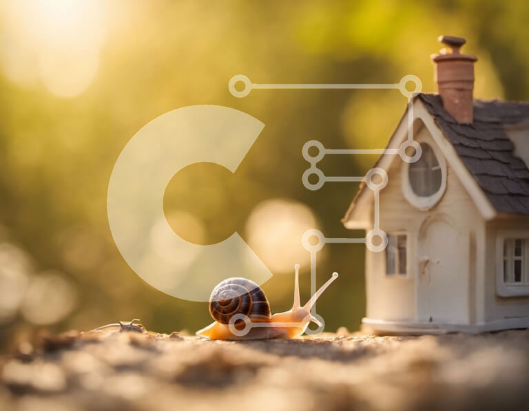 Intra Συλλεκτικό Ξύλινο Παζλ Plywood  4mm - Μικρός Λευκός Οίκος με καφέ στέγη και κήπο Σε Ξύλινο Κουτί - Διαστάσεις: 10x10 cm – 25 κομμάτια