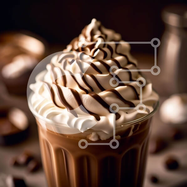 Σετ των 2 Intra Συλλεκτικό Ξύλινο Παζλ Plywood  4mm - Δροσιστικό Milkshake σοκολάτας με σαντιγί και σοκολάτα Σε Ξύλινο Κουτί - Διαστάσεις: 10x10 cm – 25 κομμάτια