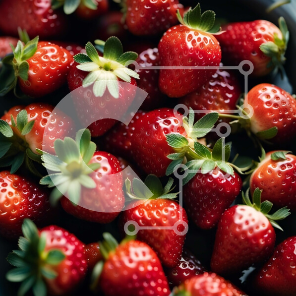 Σετ των 2 Intra Συλλεκτικό Ξύλινο Παζλ Plywood  4mm - Νόστιμο μπολ με φρέσκες φράουλες Σε Ξύλινο Κουτί - Διαστάσεις: 10x10 cm – 25 κομμάτια