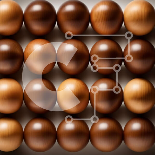 Σετ των 2 Intra Συλλεκτικό Ξύλινο Παζλ Plywood  4mm - Όμορφη εικόνα καφέ ξύλινων αυγών που τακτοποιούνται σε κύκλο Σε Ξύλινο Κουτί - Διαστάσεις: 10x10 cm – 25 κομμάτια