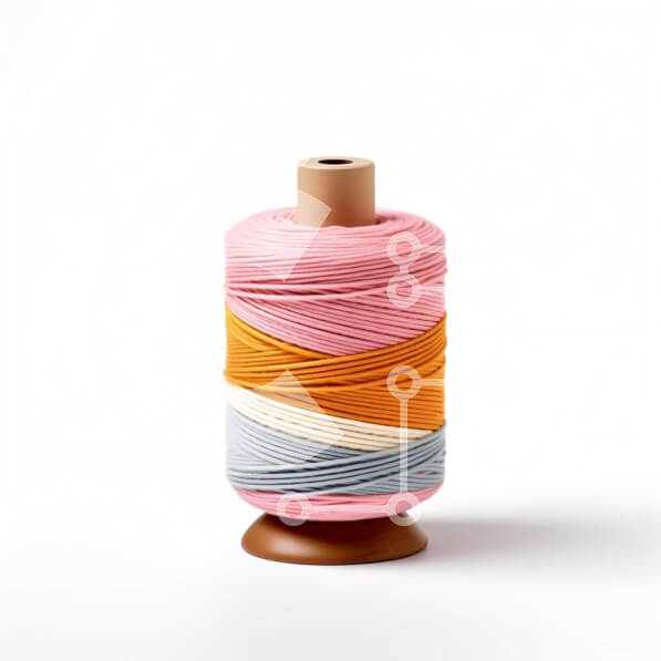 Intra Συλλεκτικό Ξύλινο Παζλ Plywood  4mm - Πολύχρωμο Κεντητικό Καρούλι σε Ξύλινο Άτρακτο Σε Ξύλινο Κουτί - Διαστάσεις Puzzle: 10x10 cm – 25 κομμάτια