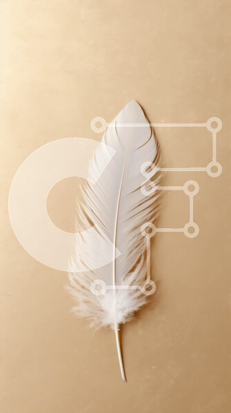 Σετ των 2 Intra Συλλεκτικό Ξύλινο Παζλ Plywood  4mm - Όμορφη εικόνα ενός λευκού φτερού σε μια μπεζ επιφάνεια Σε Ξύλινο Κουτί - Διαστάσεις: 10x10 cm – 25 κομμάτια