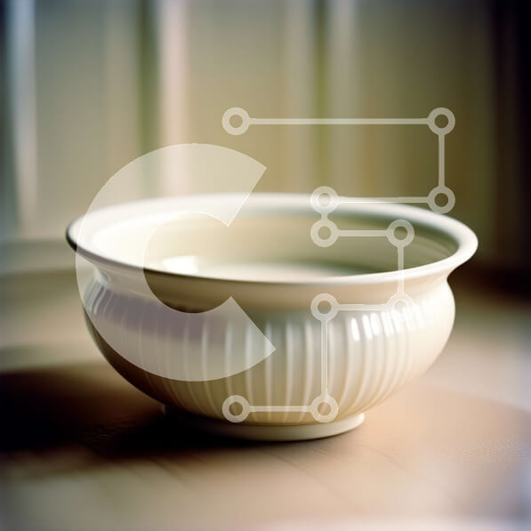 Intra Συλλεκτικό Ξύλινο Παζλ Plywood  4mm - Όμορφο λευκό κεραμικό μπολ σε ξύλινο τραπέζι Σε Ξύλινο Κουτί - Διαστάσεις: 10x10 cm – 25 κομμάτια