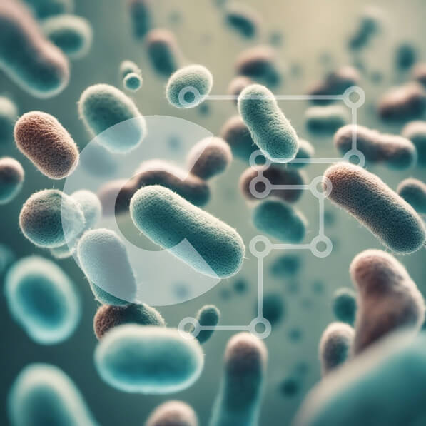 Intra Συλλεκτικό Ξύλινο Παζλ Plywood  4mm - Συστάδα βακτηρίων - Μικροσκοπική εικόνα Σε Ξύλινο Κουτί - Διαστάσεις Puzzle: 10x10 cm – 25 κομμάτια