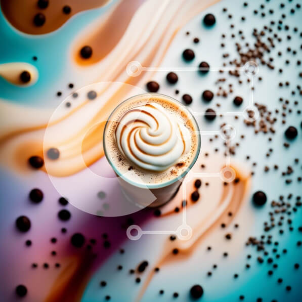 Σετ των 2 Intra Συλλεκτικό Ξύλινο Παζλ Plywood  4mm - Δελεαστική εικόνα του καφέ με σαντιγί και τσιπς σοκολάτας Σε Ξύλινο Κουτί - Διαστάσεις: 10x10 cm – 25 κομμάτια