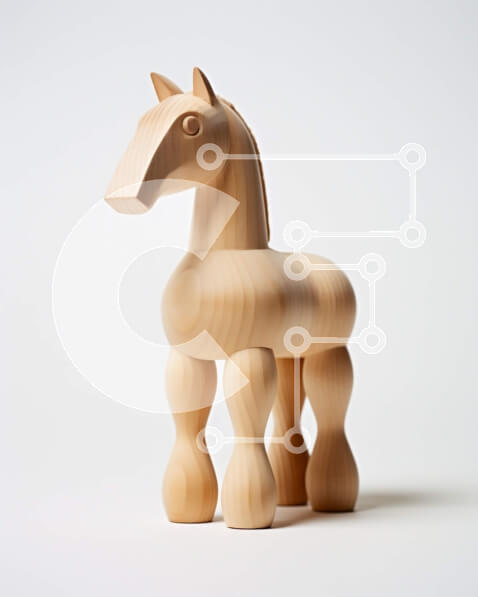 Intra Συλλεκτικό Ξύλινο Παζλ Plywood  4mm - Αξιολάτρευτο ξύλινο παιχνίδι αλόγων για παιχνίδι Σε Ξύλινο Κουτί - Διαστάσεις: 10x10 cm – 25 κομμάτια