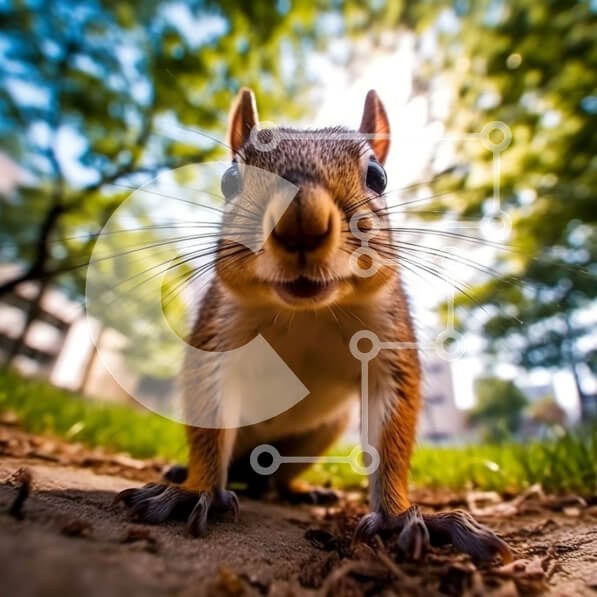 Intra Συλλεκτικό Ξύλινο Παζλ Plywood  4mm - Όμορφη κοντινή πλάνο του προσώπου ενός σκίουρου Σε Ξύλινο Κουτί - Διαστάσεις: 10x10 cm – 25 κομμάτια