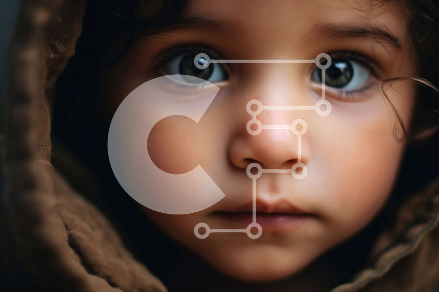 Intra Συλλεκτικό Ξύλινο Παζλ Plywood  4mm - Πορτρέτο ενός νεαρού κοριτσιού με σγουρά καστανά μαλλιά και πράσινα μάτια Σε Ξύλινο Κουτί - Διαστάσεις Puzzle: 10x10 cm – 25 κομμάτια