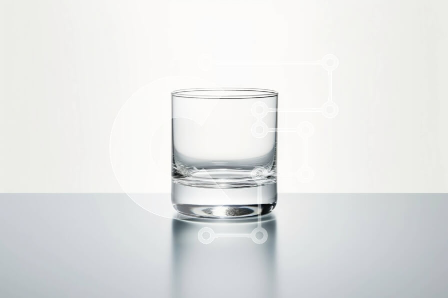 Intra Συλλεκτικό Ξύλινο Παζλ Plywood  4mm - Κομψό ποτήρι από καθαρό γυαλί σε γυαλιστερή επιφάνεια Σε Ξύλινο Κουτί - Διαστάσεις: 10x10 cm – 25 κομμάτια