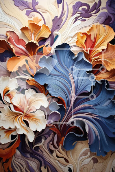 Σετ των 2 Intra Συλλεκτικό Ξύλινο Παζλ Plywood  4mm - Όμορφο κοντινό πλάνο με πολύχρωμο μπουκέτο λουλουδιών σε ένα διαφανές γυάλινο βάζο Σε Ξύλινο Κουτί - Διαστάσεις: 10x10 cm – 25 κομμάτια